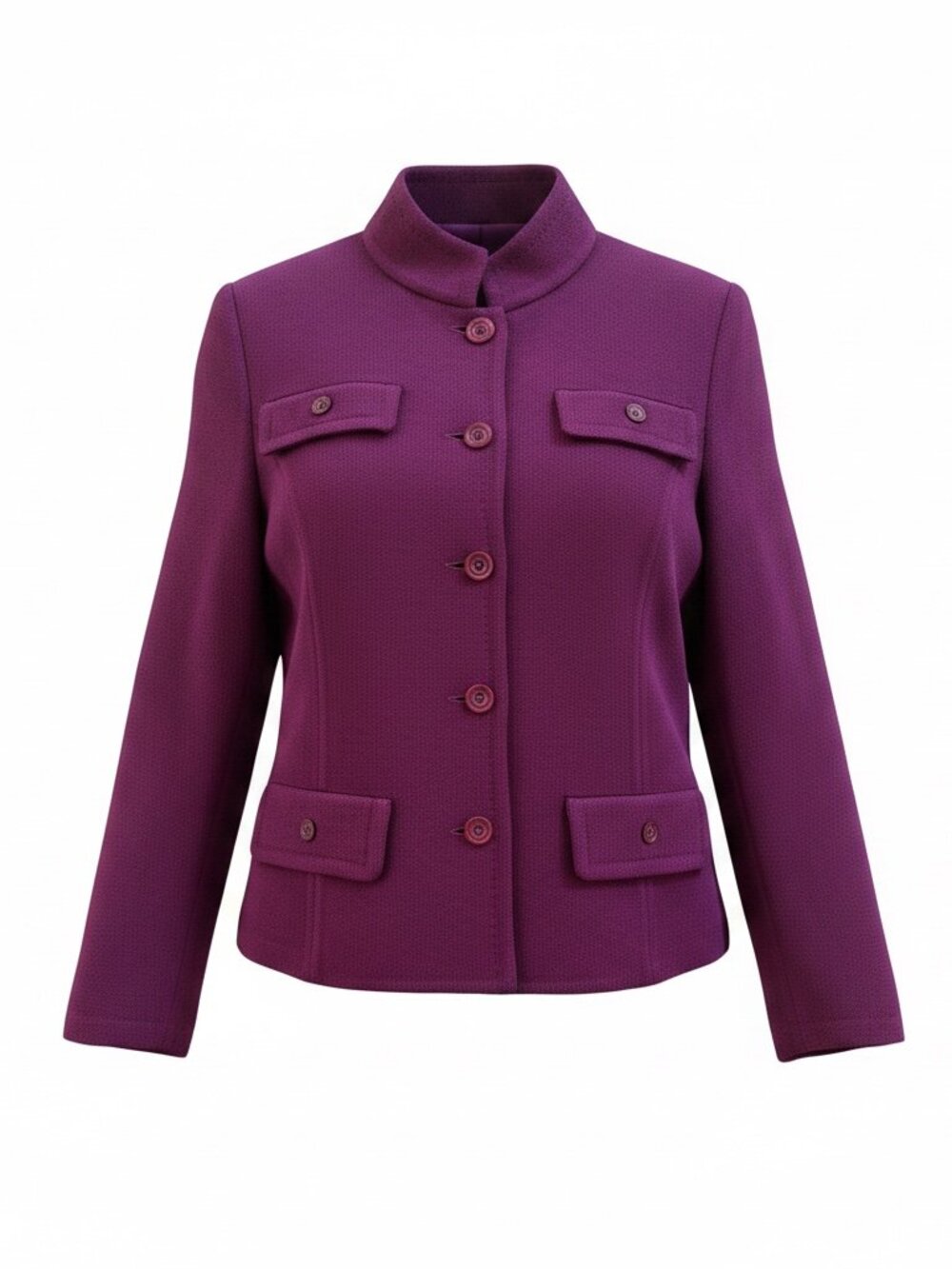 St. John's Button Knit Jacket - Size 6 - Purple